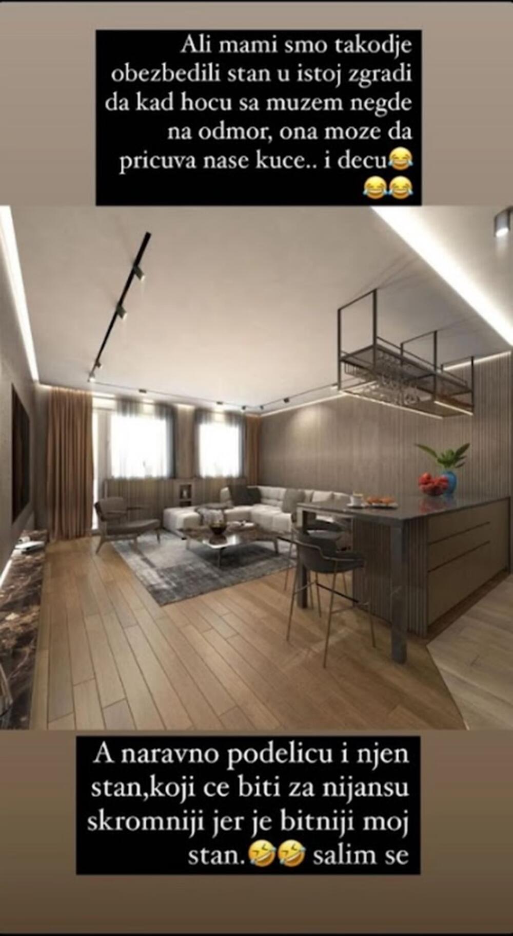 Pevačica je istakla da joj je veoma bitno da ima prostranu i funkcionalnu kuhinju