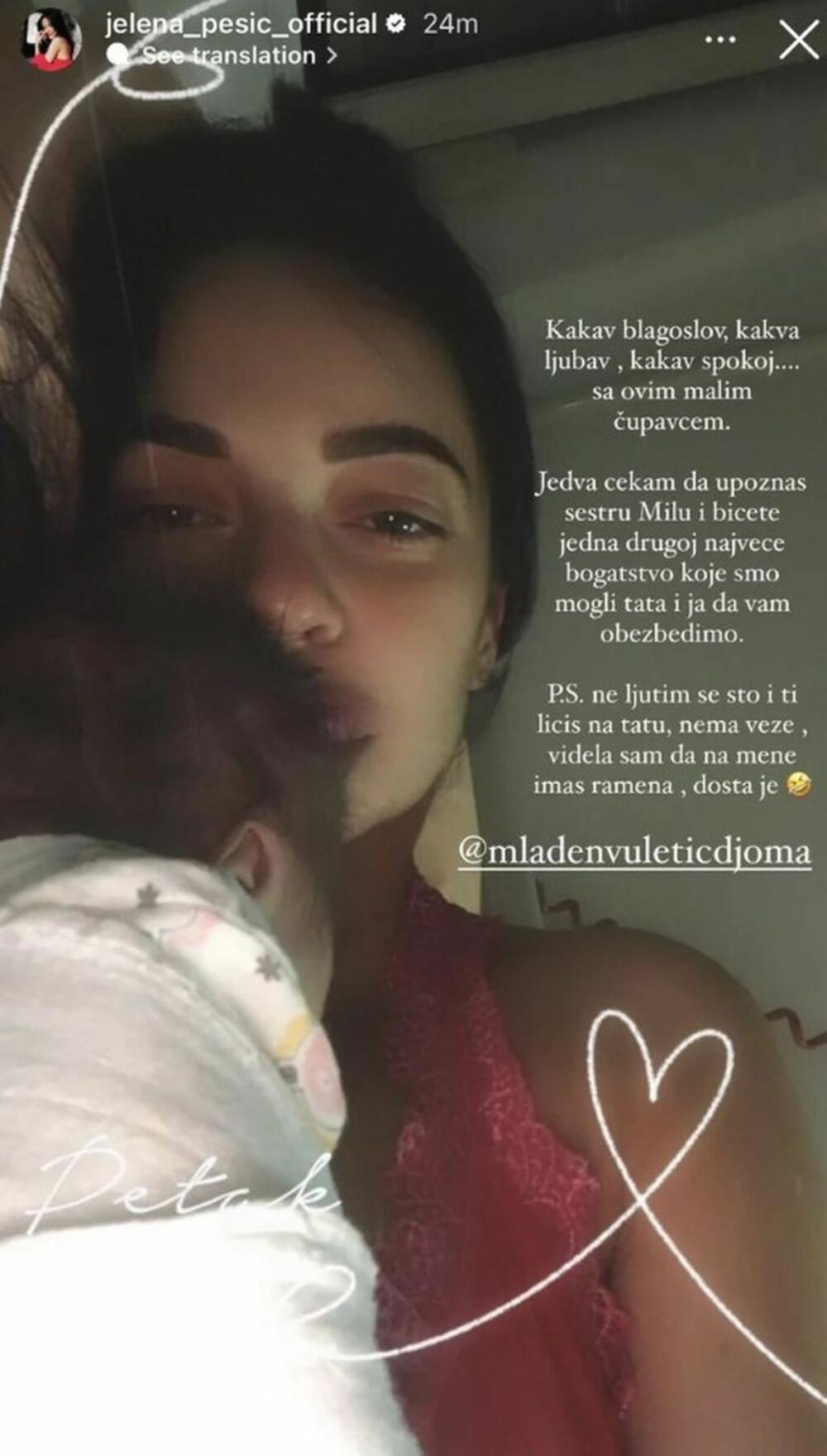 Jelena Pešić sa ćerkicom