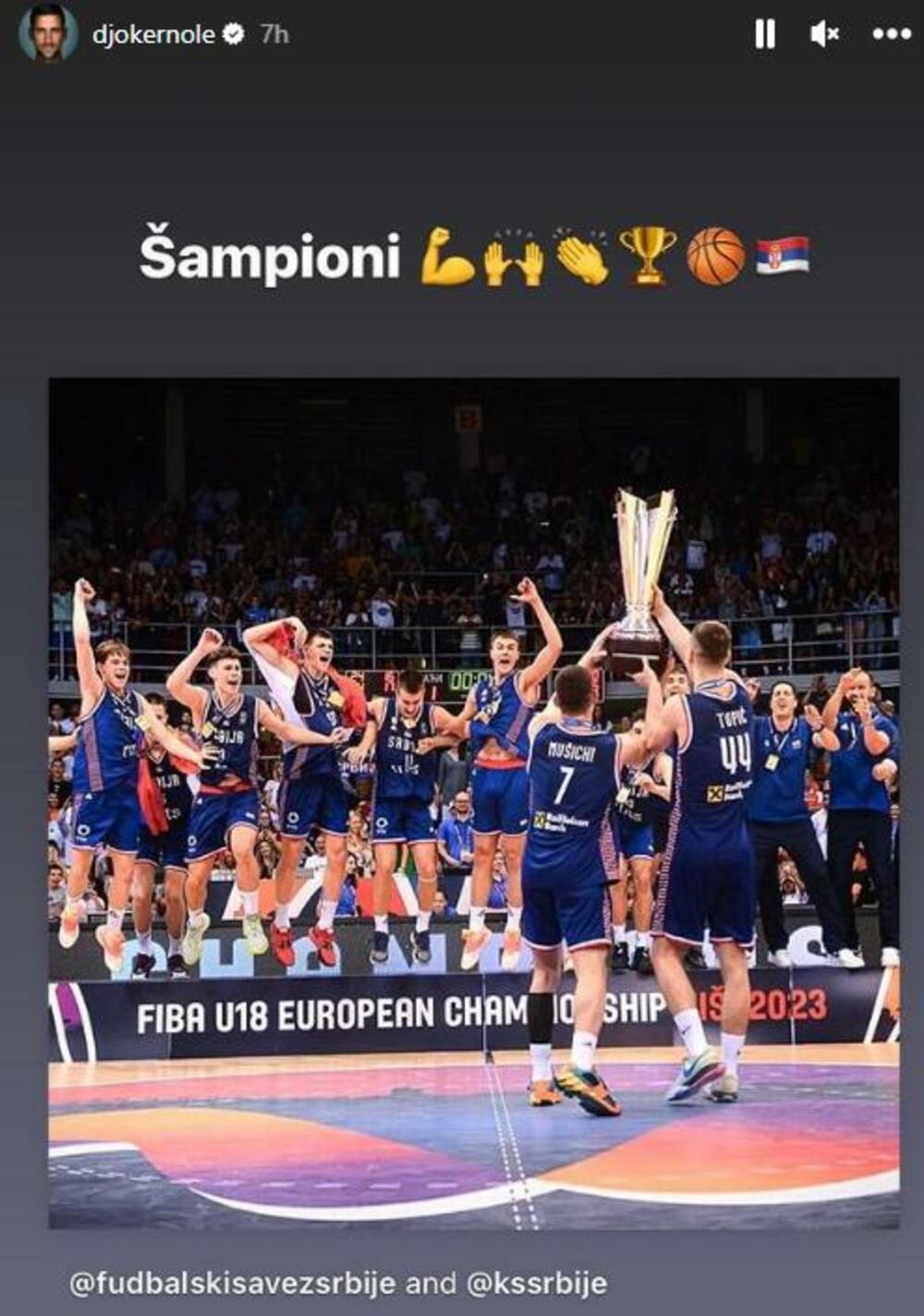 Objava Novaka Đokovića