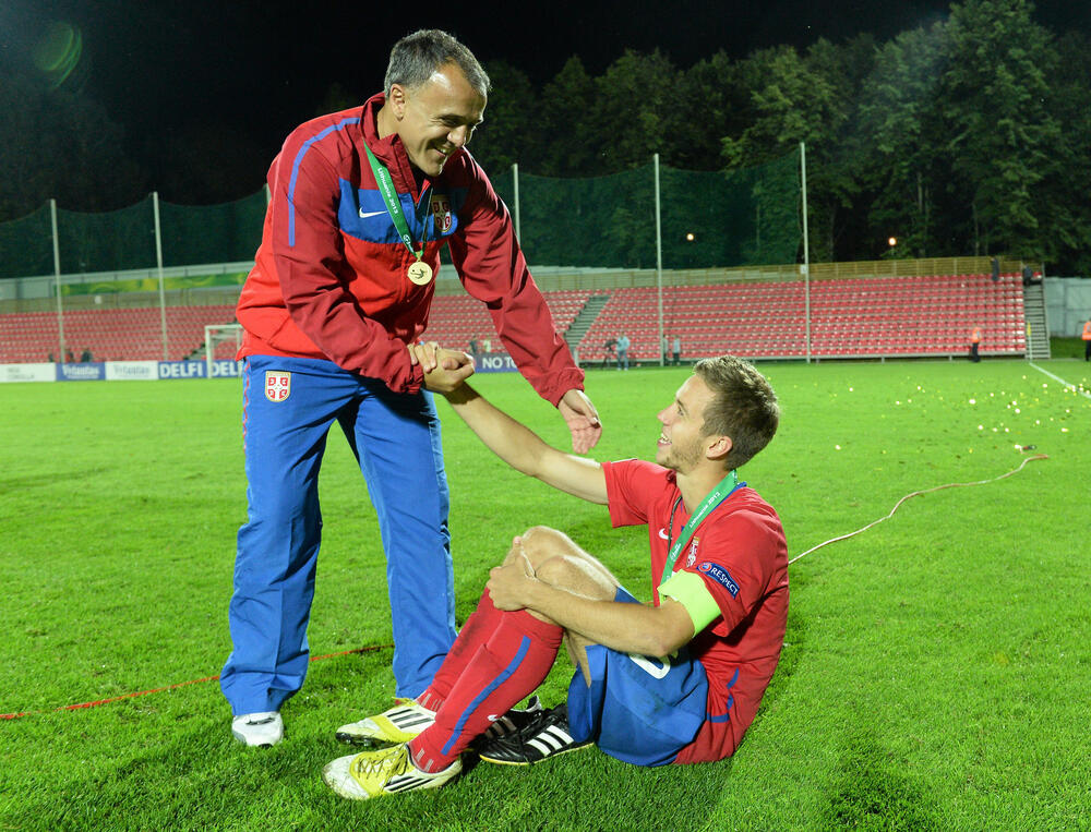 Selektor Ljubinko Drulović i kapiten Marko Pavlovski