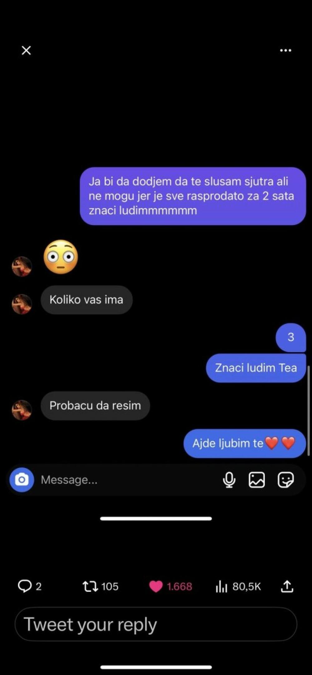 Tea Tairović na nesvakidašnji način pomogla fanovima da uđu na njen nastup bez karata