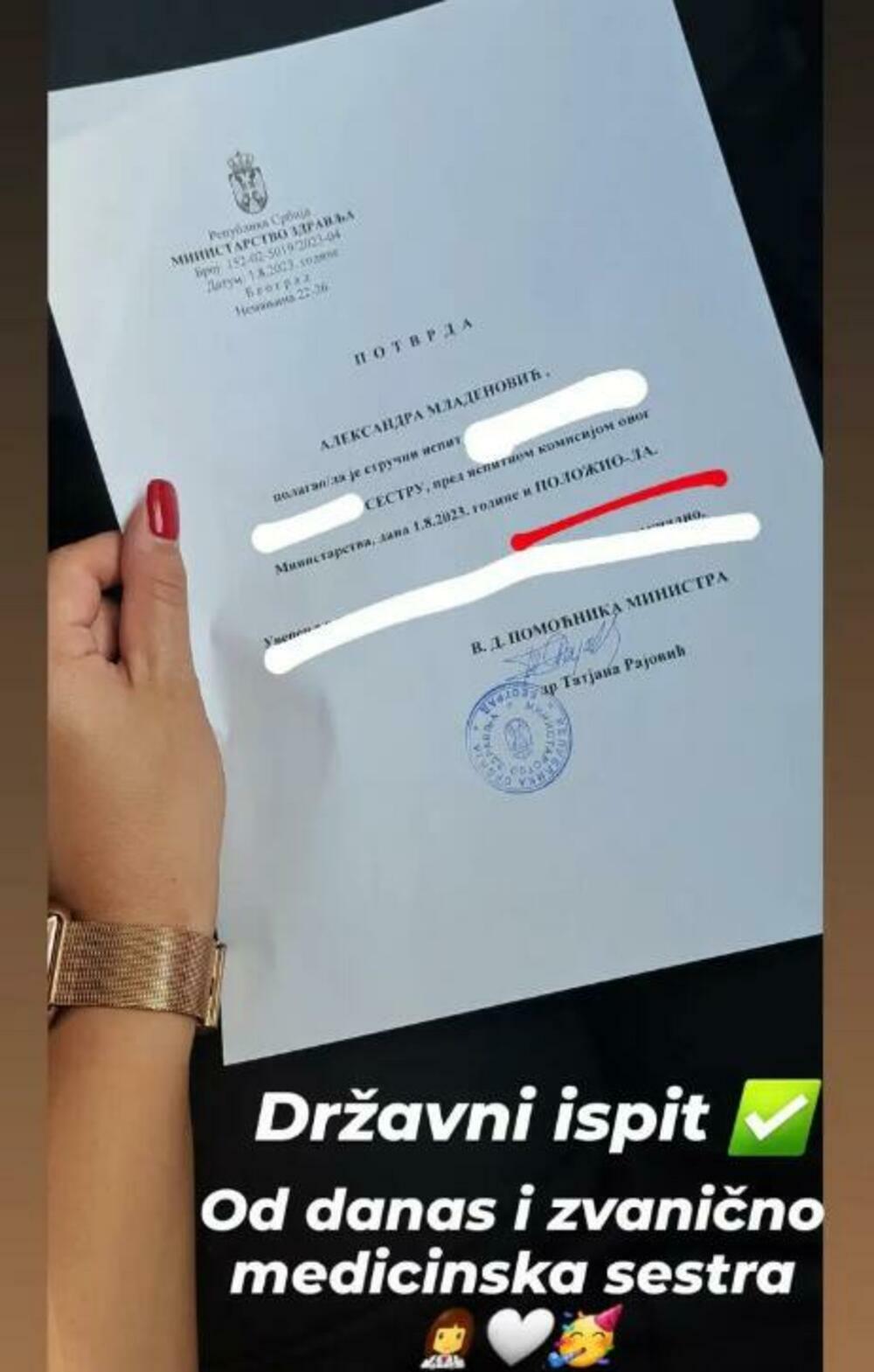 Položila je državni ispit!