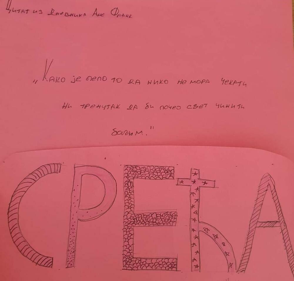 MAJKA UBIJENE DEVOJČICE OKAČILA NJEN RAD TRI MESECA OD MASAKRA