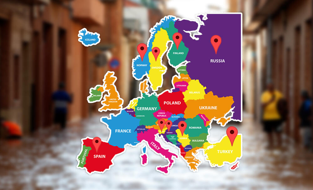 Mapa poplava u Evropi