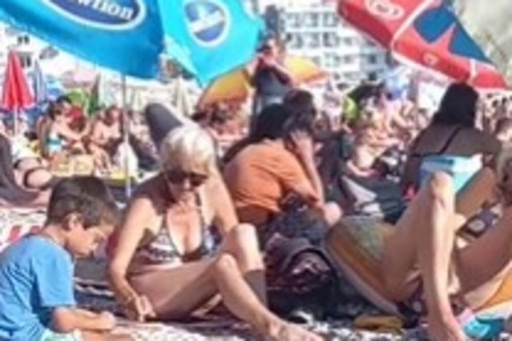 "GAZIŠ PREKO LJUDI I PEŠKIRA": Snimak PAKLENOG stanja na plaži u Crnoj Gori, Balkanci POLUDELI, evo ko su DIVLJACI