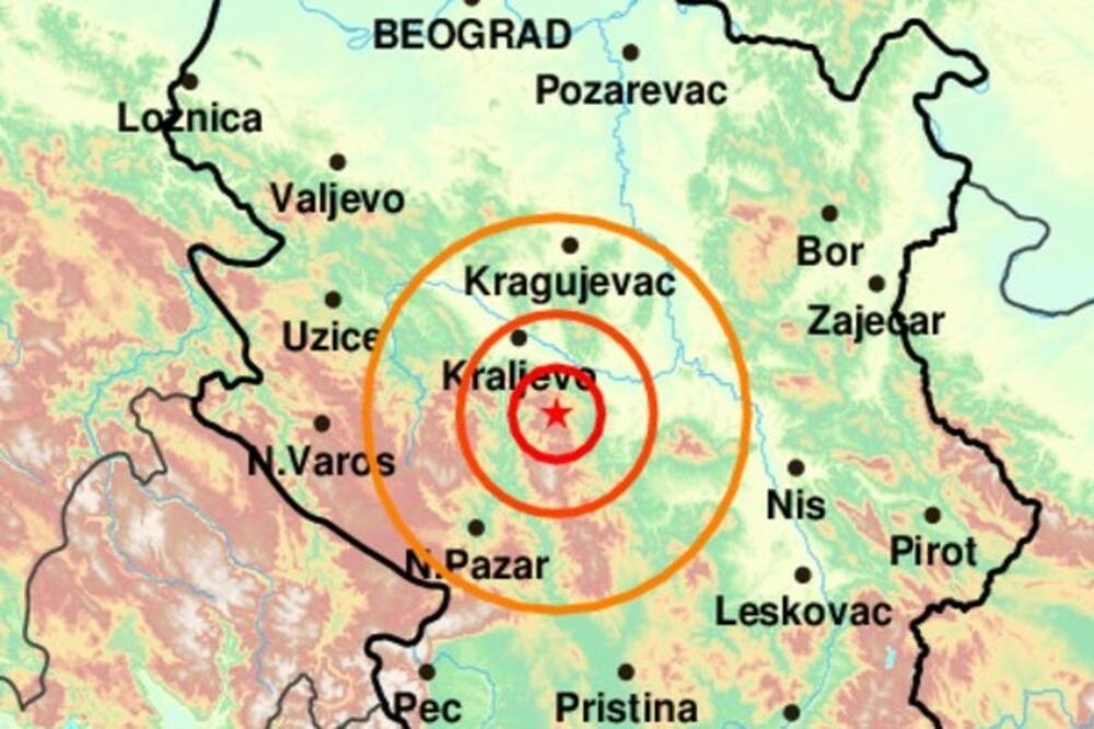 ZEMLJOTRES VEČERAS POGODIO SRBIJU: Evo u kom gradu je registrovan POTRES