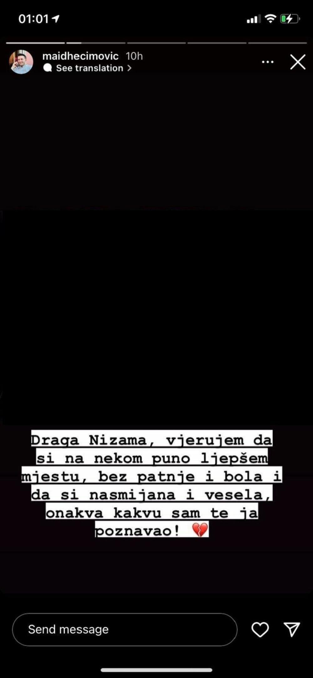 Maid Hećimović poznavao ubijenu Nizamu