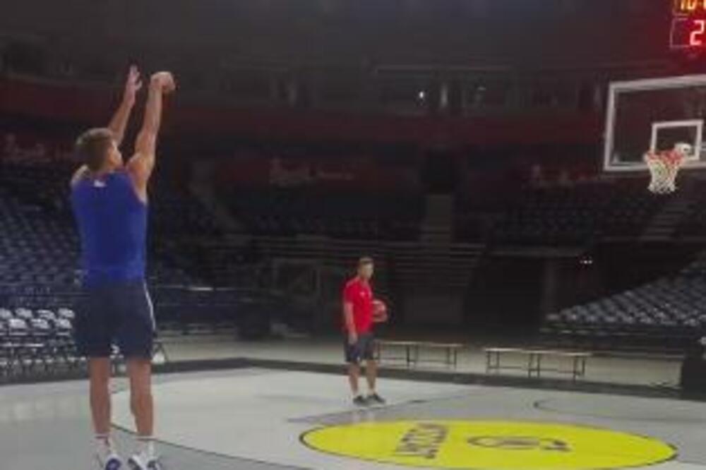 UTICAJ BOGDANOVIĆA: Šuterska RAPSODIJA na treningu Srbije, NBA trojke samo pljušte - evo ko mu je stao na crtu