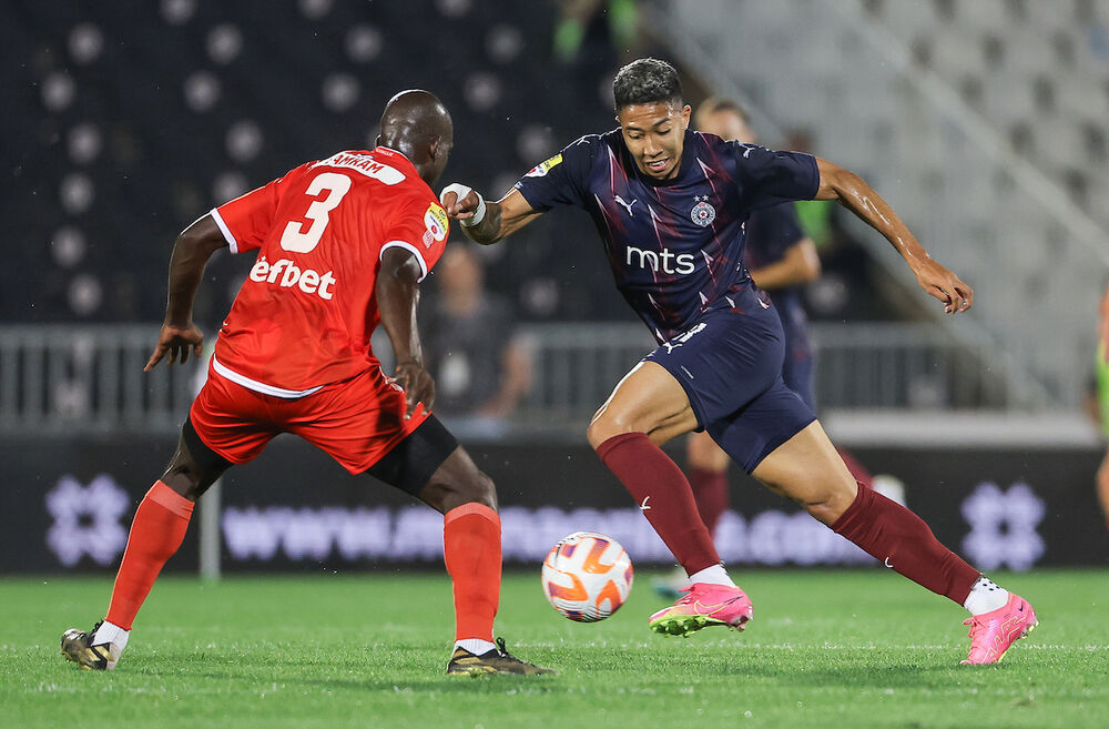 Mateus Saldanja na utakmici Partizana i niškog Radničkog