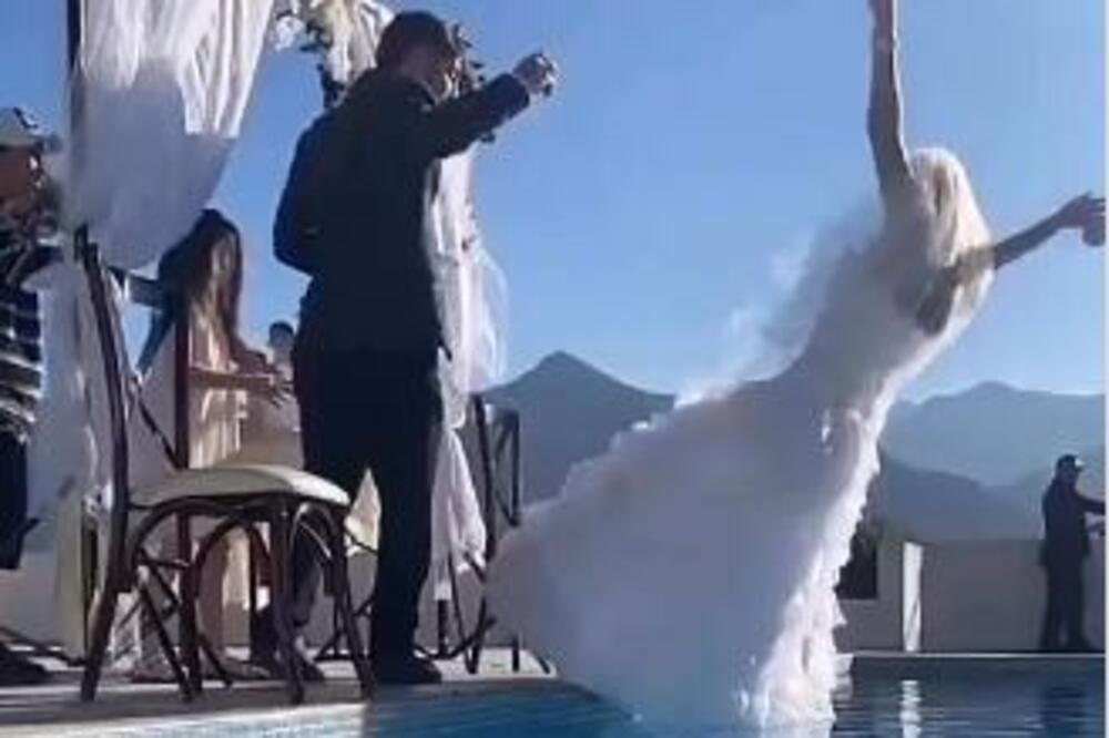 MLADA NA VENČANJU UPALA U BAZEN I POČELA DA SE DAVI: Svi PLJUJU PO mladoženji koji je STAJAO sa STRANE i GLEDAO