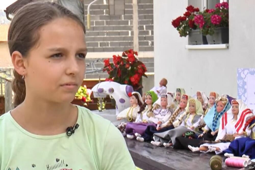 MALA ESMA PRAVI "BOSANSKE BARBI LUTKE": Devojčica (11) šije NARODNU NOŠNJU za barbike, a sve zbog OVOG TRENUTKA