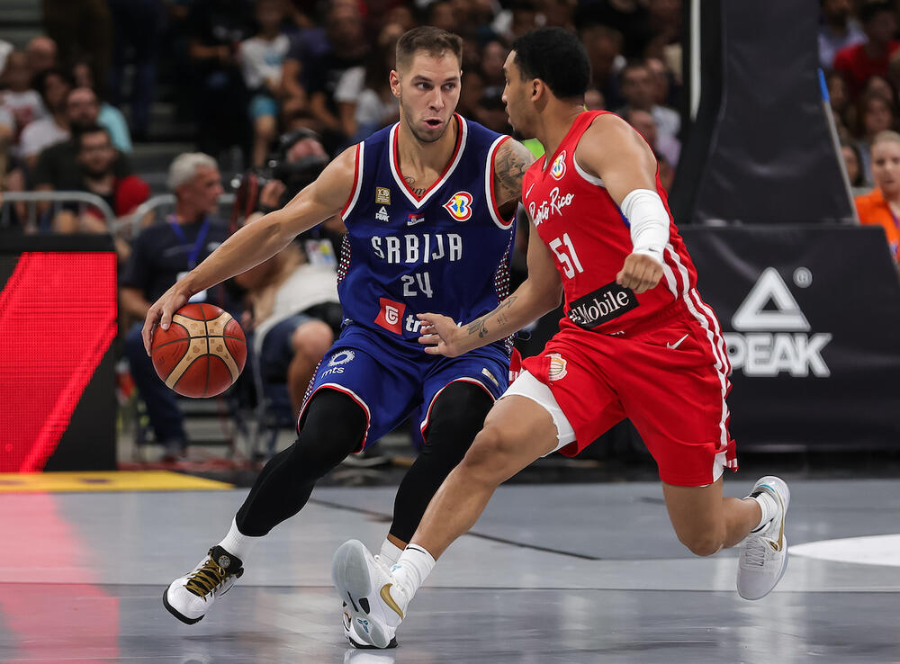 Stefan Jović na utakmici Srbije i Portorika