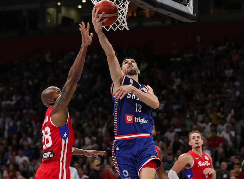 Ognjen Dobrić na utakmici Srbije i Portorika