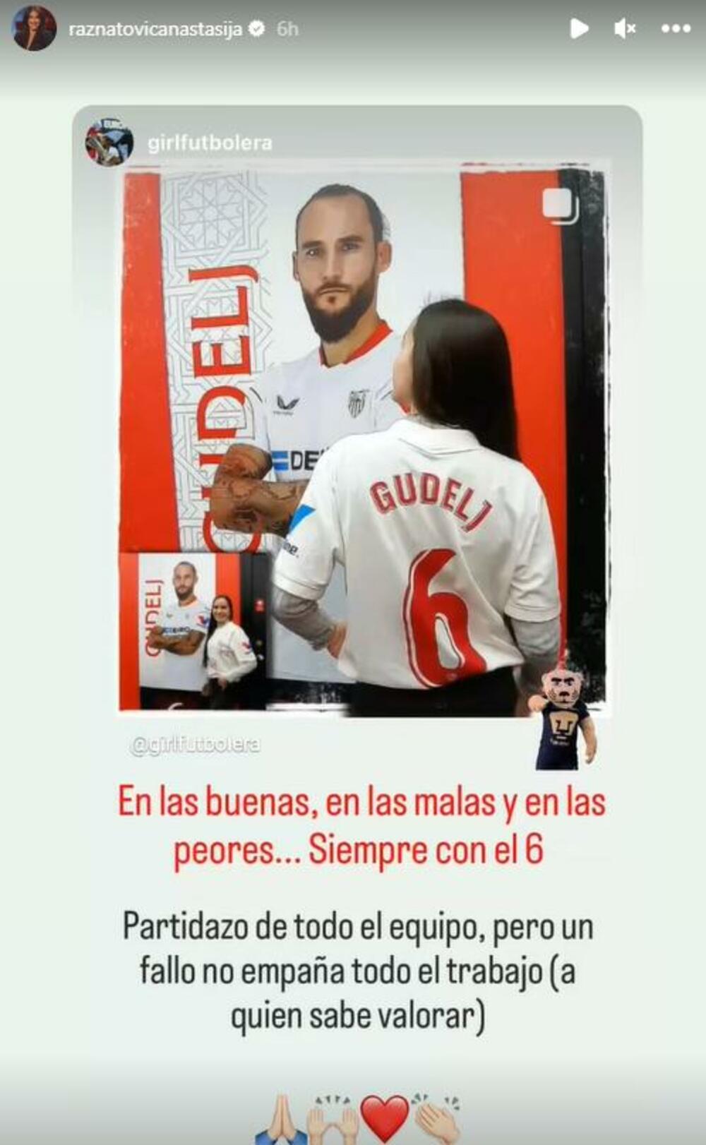 Anastasija Ražnatović, Nemanja Gudelj