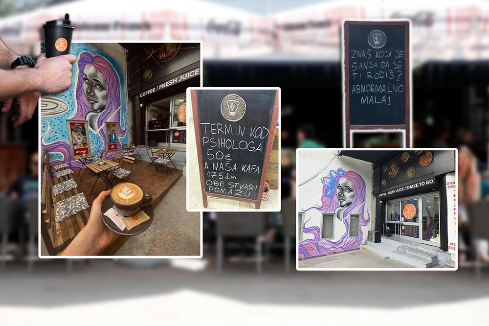 OVA KAFETERIJA NA ZELENJAKU MOTIVIŠE I UVESELJAVA GOSTE: Ako prođete pored nje primetićete nešto zanimljivo! (FOTO)