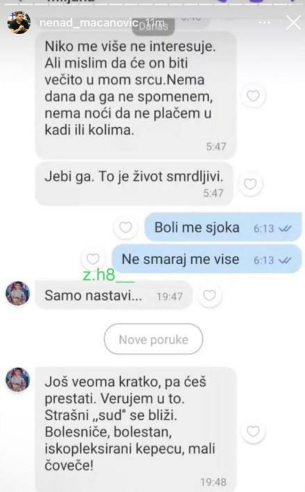 Objava Nenada Macanovića