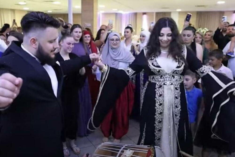 MLADA U ZLATU, MUZIČARI USIJALI ATMOSFERU, EVRI NA SVE STRANE: Raskošna svadba o kojoj se priča u Sandžaku (VIDEO)