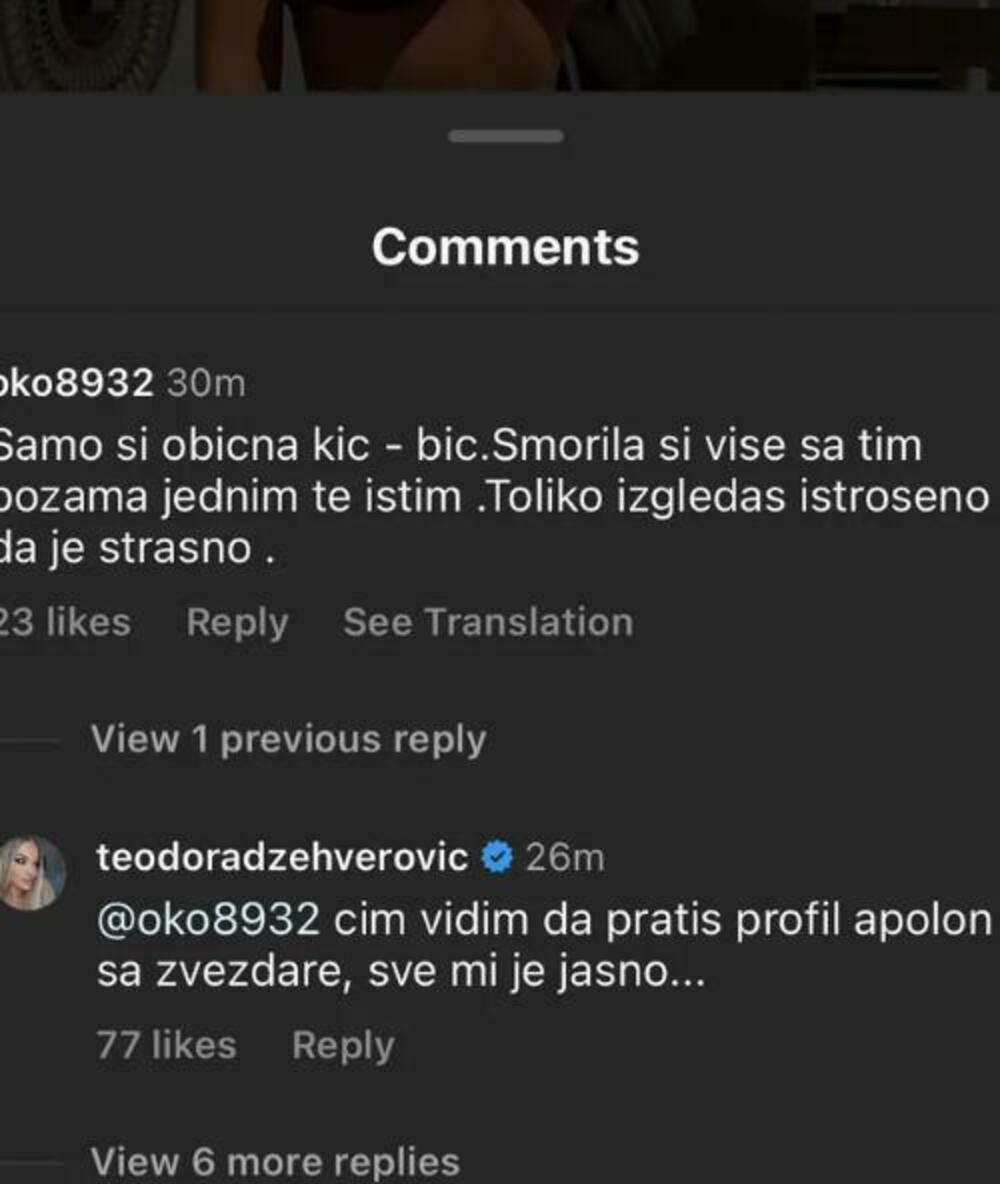 Komentar Teodore Džehverović o Anđelu Rankoviću