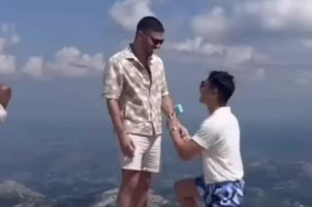 GEJ PAR SE VERIO NA LOVĆENU! Pojavio se snimak prosidbe, NA INTERNETU NASTAO HAOS! (VIDEO)