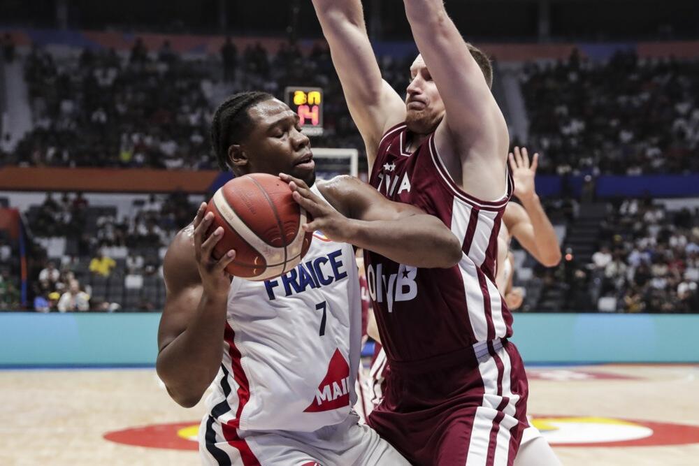 Detalj sa utakmice Francuske i Letonije