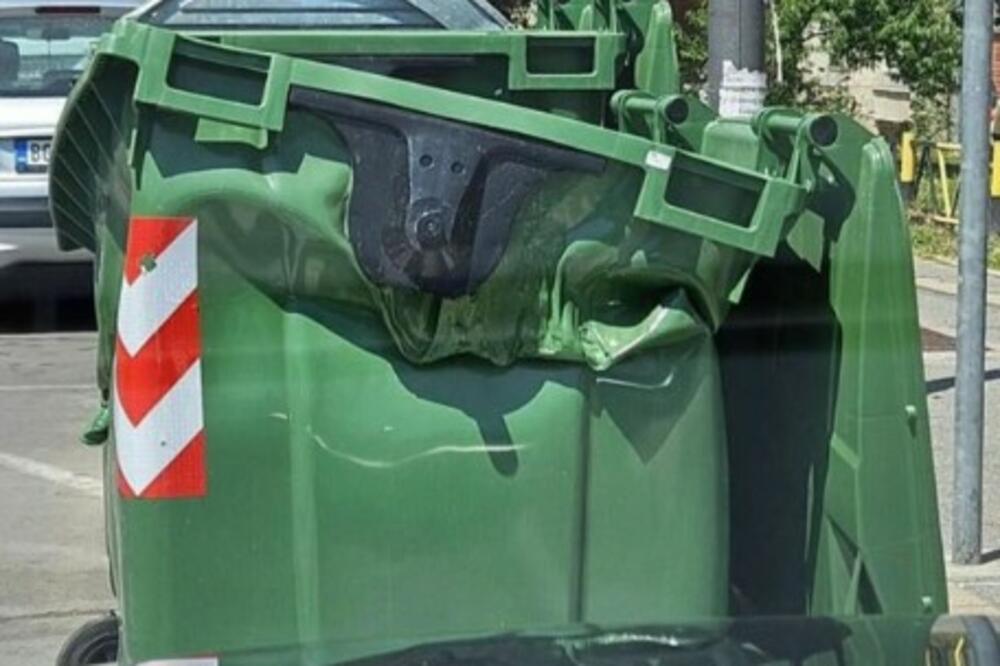 ISTOPIO SE NA SUNCU: Kontejner izgubio bitku sa vrućinom, nesvakidašnja scena ŠOKIRALA Lazarevčane