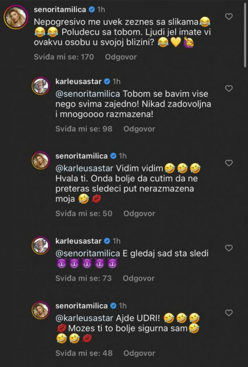 Javna raspavka Karleuše i Milice Pavlović