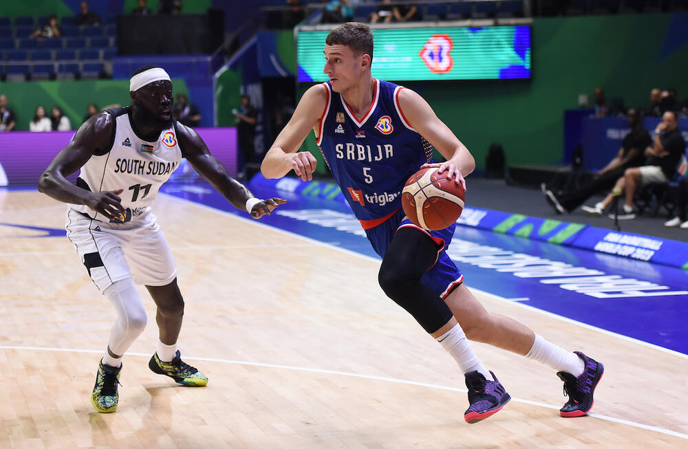 Nikola Jović na utakmici Južnog Sudana i Srbije