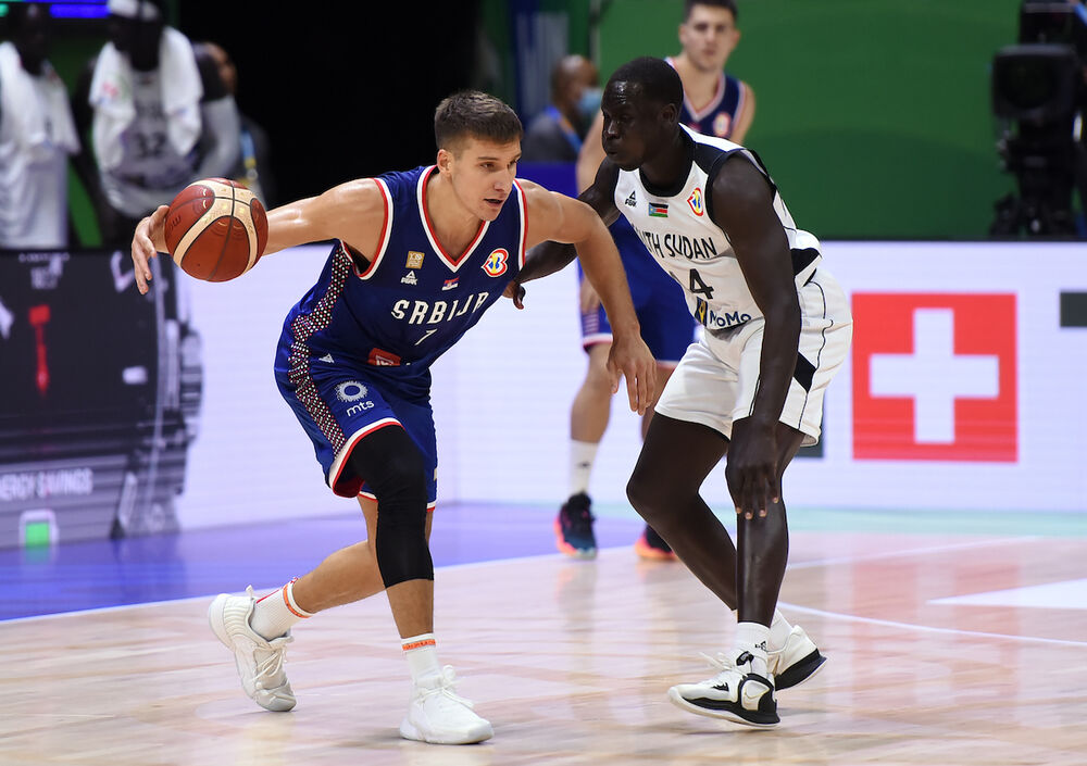 Detalj sa utakmice Srbije i Južnog Sudan na Svetskom prvenstvu 2023. godine