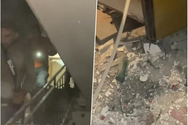 STRAVIČAN SNIMAK UNUTRAŠNJOSTI ZGRADE U SMEDEREVU U KOJOJ SE RAZNEO MUŠKARAC: Video gledajte na svoju odgovornost