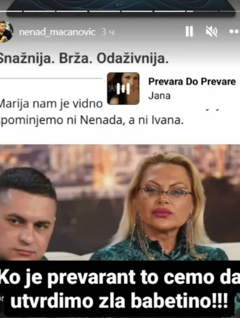 Objava Nenada Macanovića