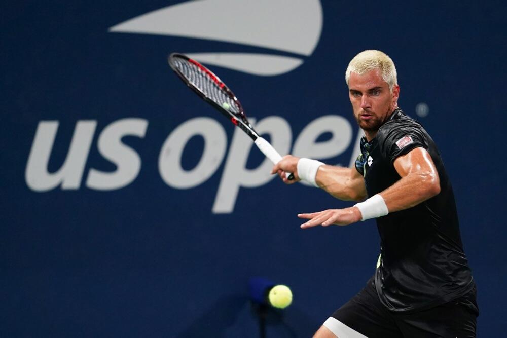 Borna Gojo na meču protiv Jiržija Veselog