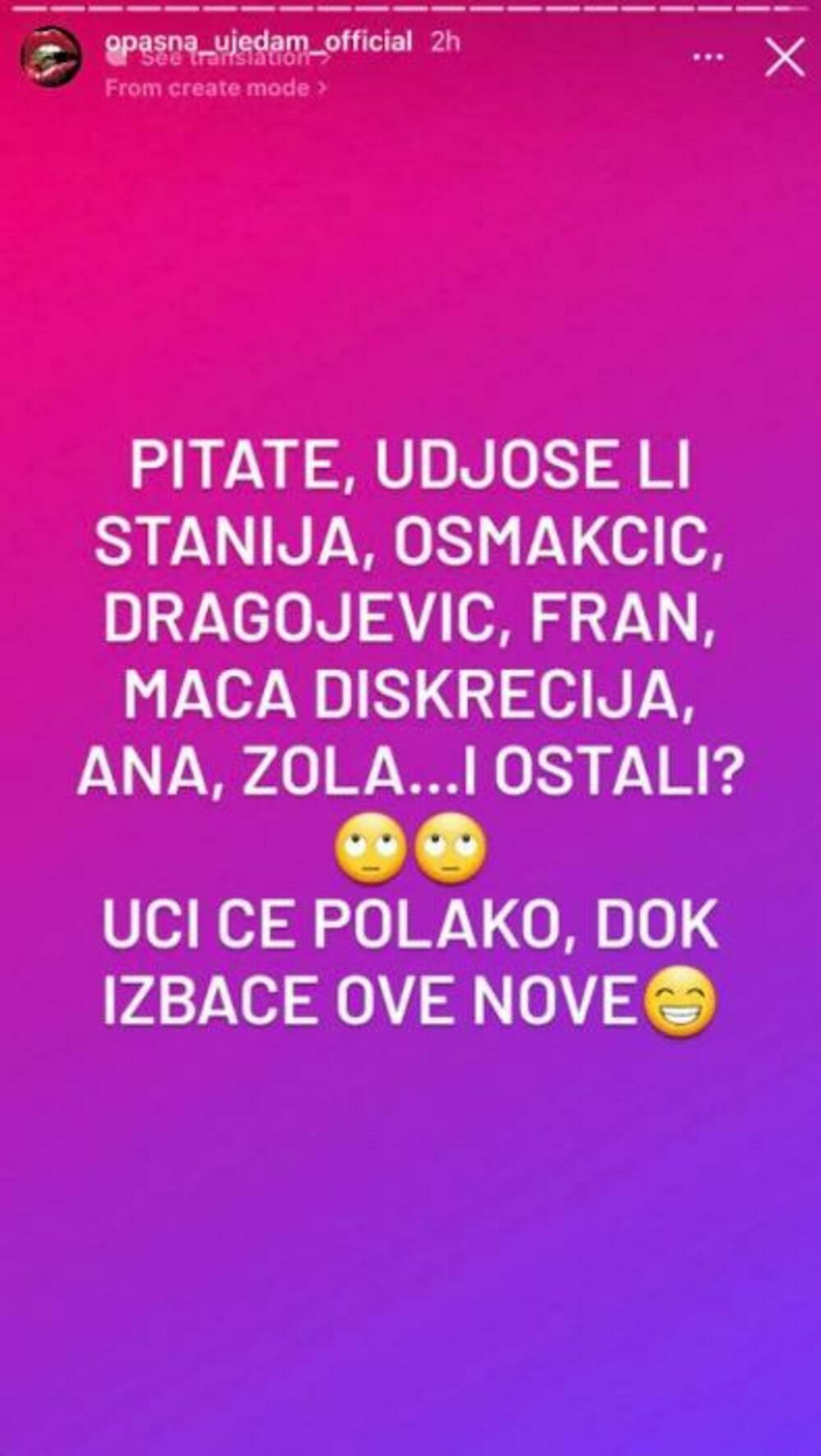 Sipsak učesnika koji navodno ulazi u Elitu