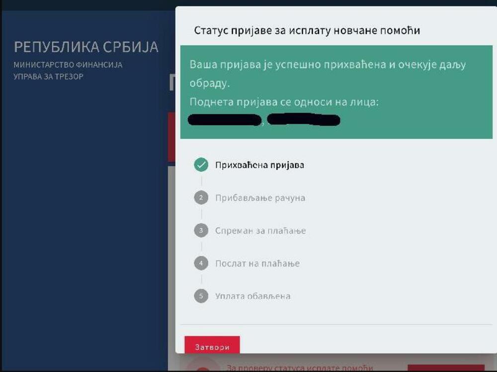 Provera statusa prijave