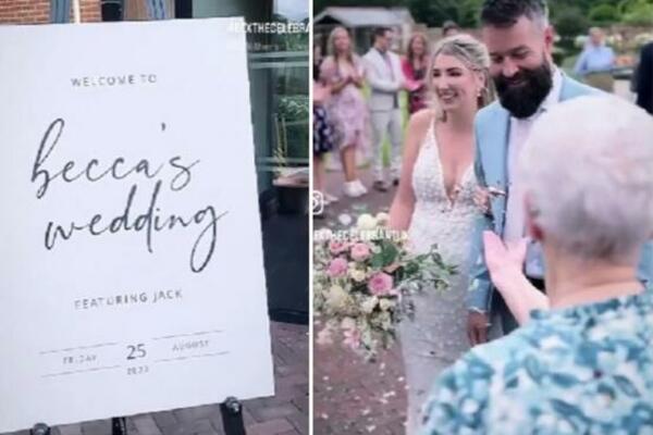 POSLE OVAKVE PORUKE MNOGI SE NE BI OŽENILI, ALI OVAJ MLADOŽENJA JE CAR: Ova fotografija sa venčanja je OBIŠLA SVET