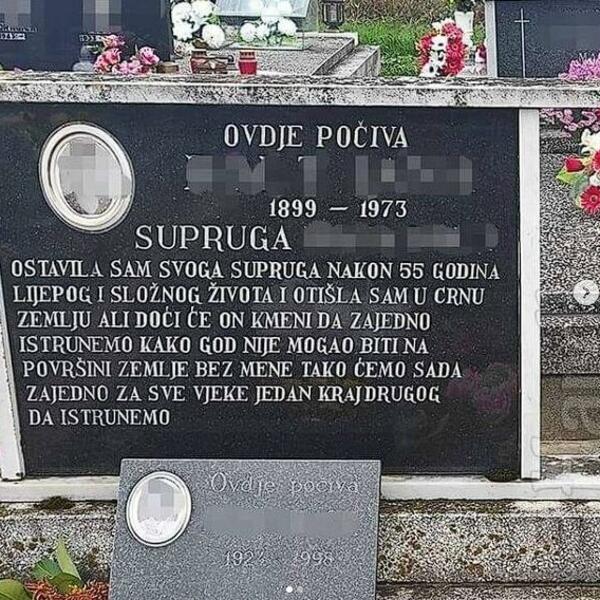 OSTAVILA MUŽU PORUKU NA SPOMENIKU, PA POSLE 3 GODINE DOBILA ODGOVOR: Bizarna slika kruži društvenim mrežama (FOTO)