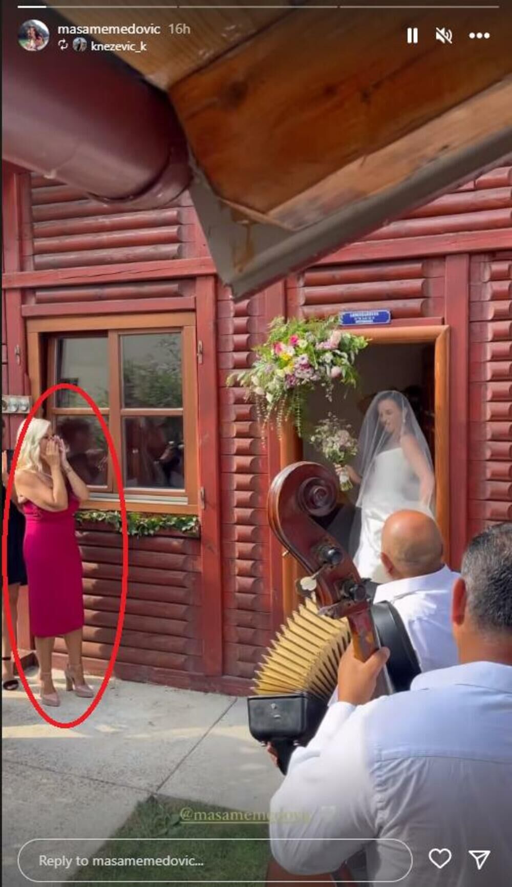 Mirjana Memedović na venčanju ćerke Maše