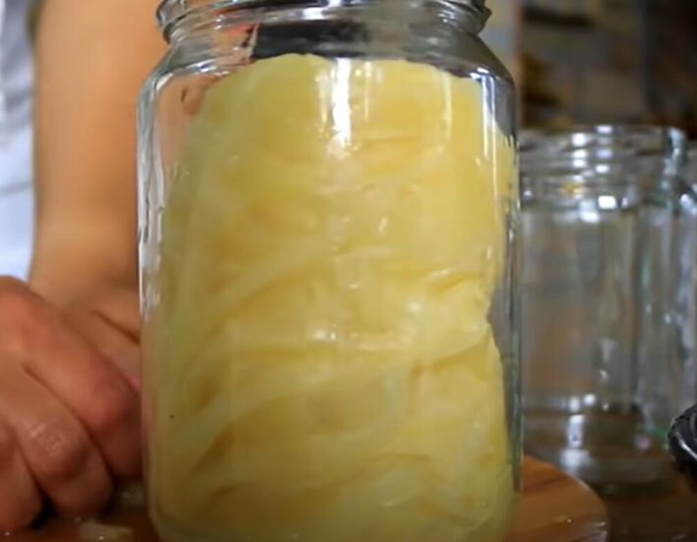 Kiseli kupus, Listovi kiselog kupusa u tegli