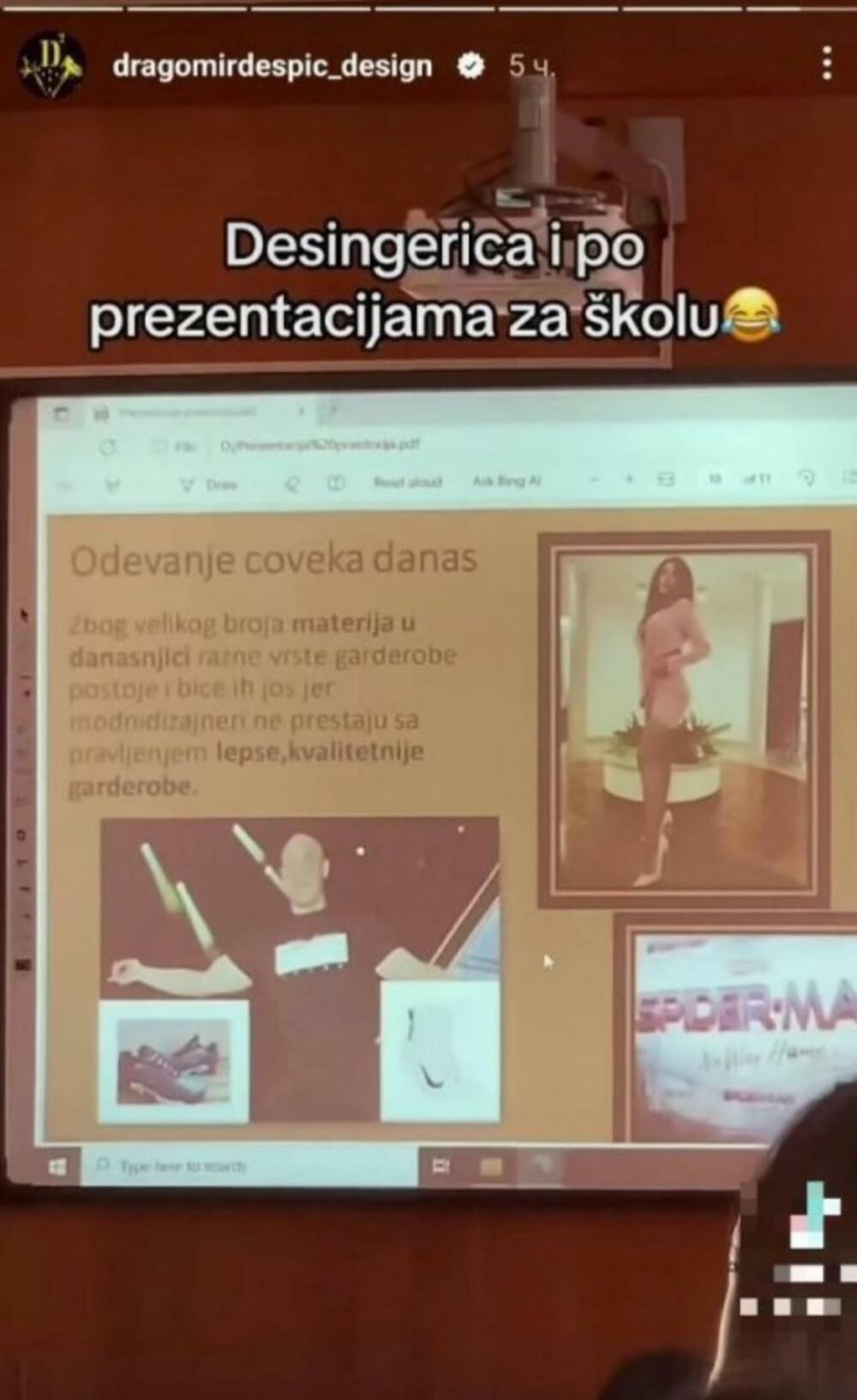 Desingerica završio u školskoj prezentaciji