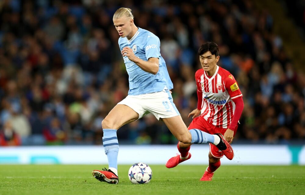 Erling Haland na meču protiv Crvene zvezde