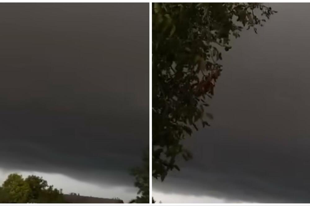 OGROMAN CRNI OBLAK NADVIO SE NAD VOJVODINOM: Snimak iz SRPSKOG sela LEDI KRV u ŽILAMA, sprema se JAKO NEVREME