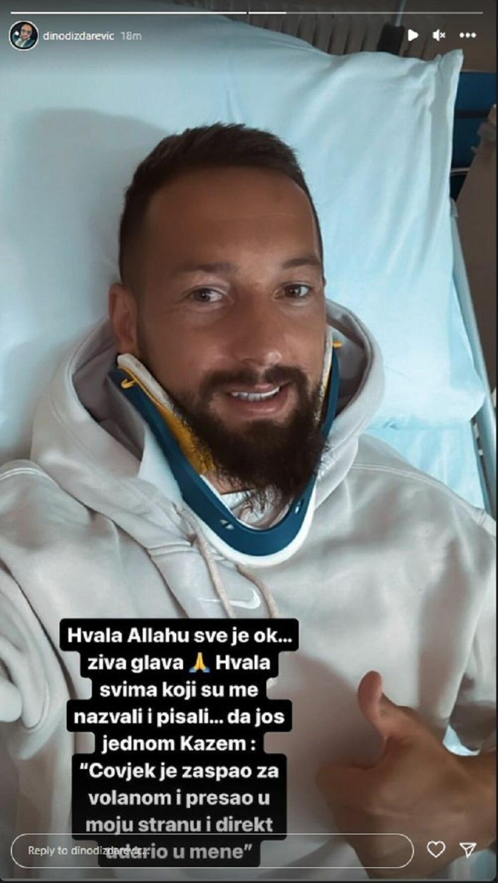 Dizdarević se oglasio za medije, te je otkrio da se nalazi u bolnici, da doktori vrše sve potrebne analize, ali da je u stabilnom stanju.