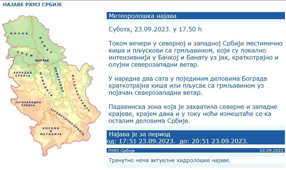 Meteorološka najava