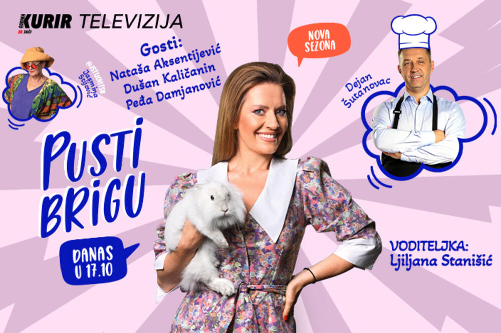 NATAŠA AKSENTIJEVIĆ OTKRILA RECEPT ZA SAVRŠEN BRAK! Gledajte "Pusti brigu" danas u 17.10 časova na Kurir televiziji