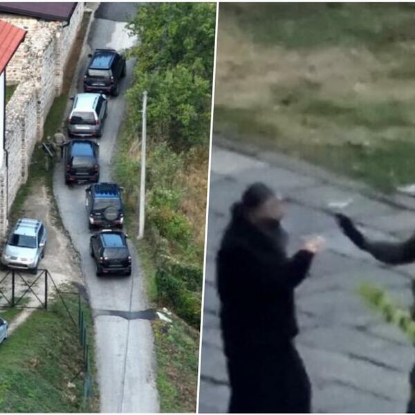 UZNEMIRUJUĆE SCENE ISPRED SVETINJE, NA NIŠANU I SVEŠTENIK? Naoružane osobe u manastiru Banjska, NOVE INFORMACIJE