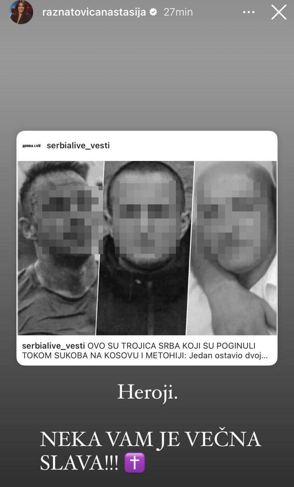 Anastasija je očigledno bila veoma emotivna