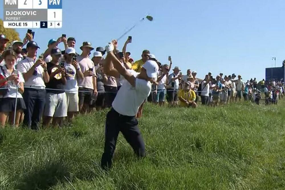 MORA SRĐAN PRVO DA POKOSI: Đoković zaglavio u visokoj travi na golf turniru: "Neka, neka, našao sam je!" (VIDEO)