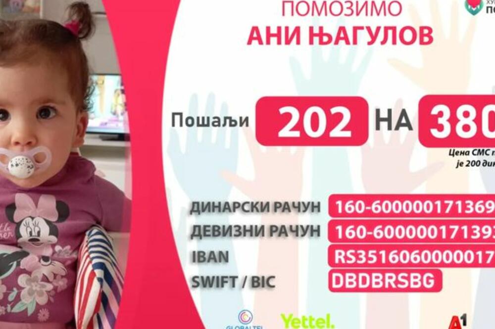 JEDNOGODIŠNJA ANA IMA ROK OD 30 DANA DA SAKUPI 20.000 EVRA: Moramo se UDRUŽITI i POMOĆI, evo KAKO!