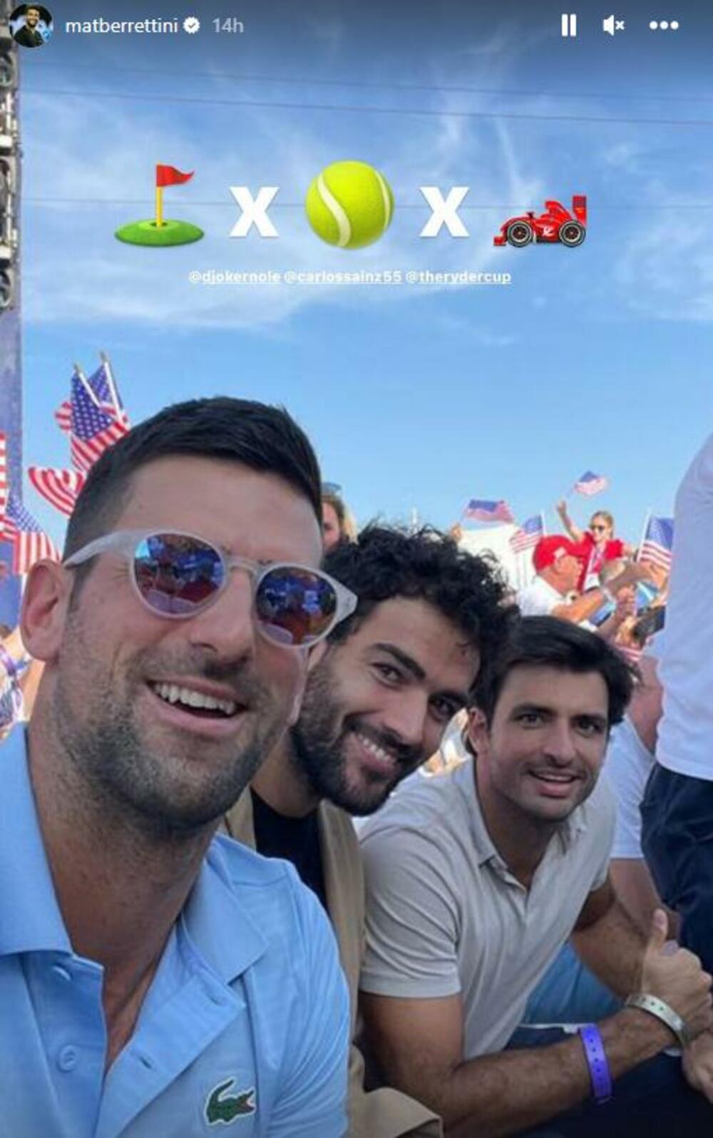 Novak Đoković, Mateo Beretini, Karlos Sajnc, Karlos Sajnc mlađi, Karlos Sajnc junior