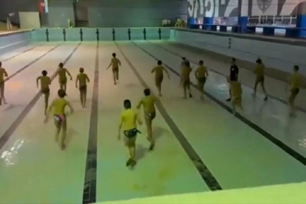 TUGA I SRAMOTA! Partizan sedam puta prvak Evrope, a najmađi treniraju u praznom bazenu (VIDEO)