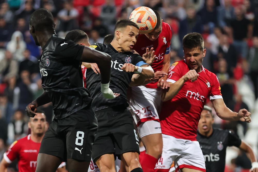 Detalj sa utakmice Napretka i Partizana u Kruševcu